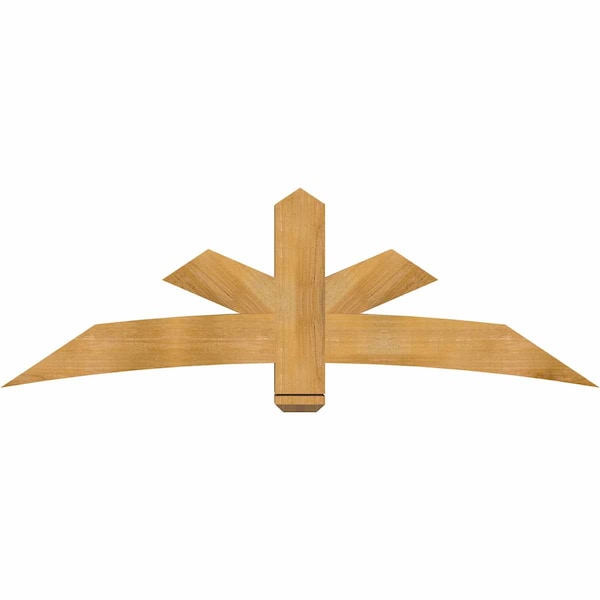 Ekena Millwork Alberta Rough Sawn Timber Gable Bracket, Western Red Cedar, 72"W x 24"H x 6"D x 6"F, 8/12 Pitch GBW072X24X0606ALB00RWR - main